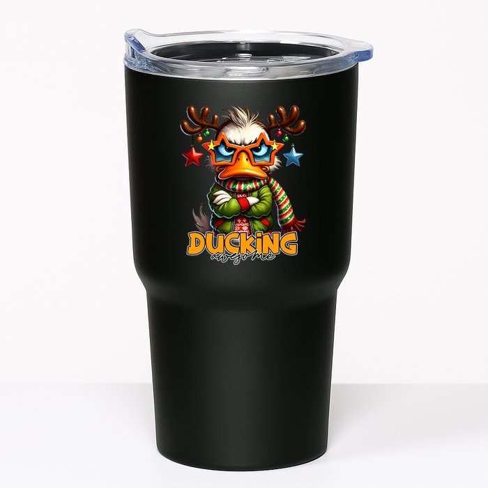Ducking Funny Sarcastic Grumpy Duck Christmas Tumbler