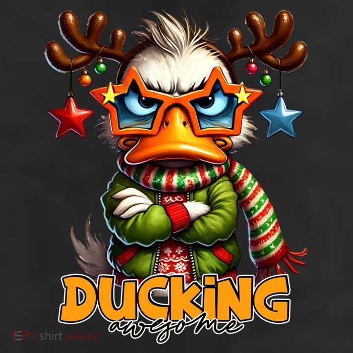 Ducking Funny Sarcastic Grumpy Duck Christmas 25L Jumbo Tote