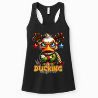 Ducking Funny Sarcastic Grumpy Duck Christmas Womens Tank Top