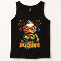 Ducking Funny Sarcastic Grumpy Duck Christmas Tank Top