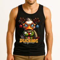 Ducking Funny Sarcastic Grumpy Duck Christmas Tank Top
