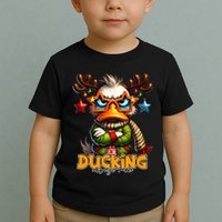 Ducking Funny Sarcastic Grumpy Duck Christmas Toddler T-Shirt