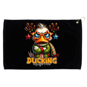 Ducking Funny Sarcastic Grumpy Duck Christmas Grommeted Golf Towel