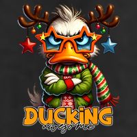 Ducking Funny Sarcastic Grumpy Duck Christmas Microfiber Hand Towel