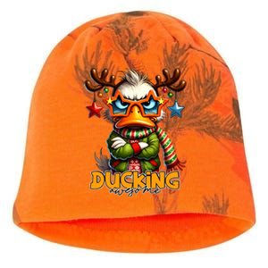 Ducking Funny Sarcastic Grumpy Duck Christmas Kati - Camo Knit Beanie