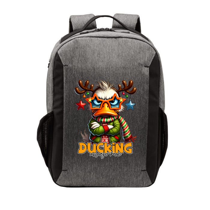 Ducking Funny Sarcastic Grumpy Duck Christmas Vector Backpack