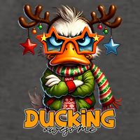 Ducking Funny Sarcastic Grumpy Duck Christmas Vector Backpack