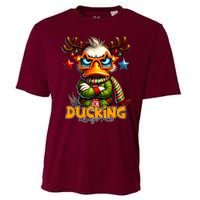 Ducking Funny Sarcastic Grumpy Duck Christmas Cooling Performance Crew T-Shirt