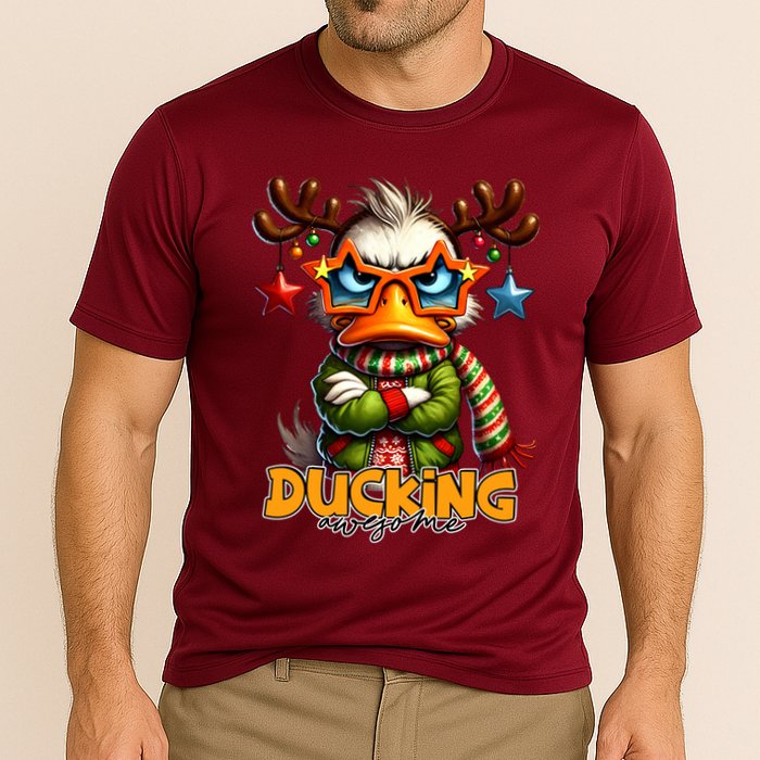 Ducking Funny Sarcastic Grumpy Duck Christmas Performance Shirt