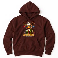 Ducking Funny Sarcastic Grumpy Duck Christmas Hoodie