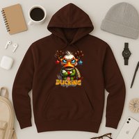 Ducking Funny Sarcastic Grumpy Duck Christmas Hoodie