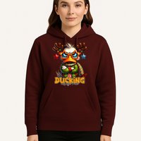 Ducking Funny Sarcastic Grumpy Duck Christmas Hoodie