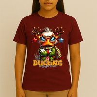 Ducking Funny Sarcastic Grumpy Duck Christmas T-Shirt