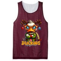 Ducking Funny Sarcastic Grumpy Duck Christmas Mesh Reversible Basketball Jersey Tank