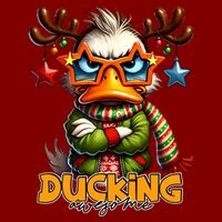 Ducking Funny Sarcastic Grumpy Duck Christmas Mousepad