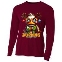 Ducking Funny Sarcastic Grumpy Duck Christmas Cooling Performance Long Sleeve Crew