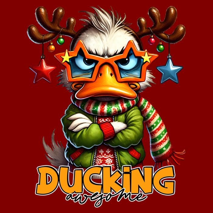 Ducking Funny Sarcastic Grumpy Duck Christmas Cooling Performance Long Sleeve Crew
