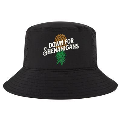 Down For Shenanigans Swinger Couple Upside Down Pineapple Cool Comfort Performance Bucket Hat