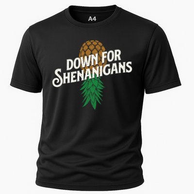 Down For Shenanigans Swinger Couple Upside Down Pineapple Performance Shirt