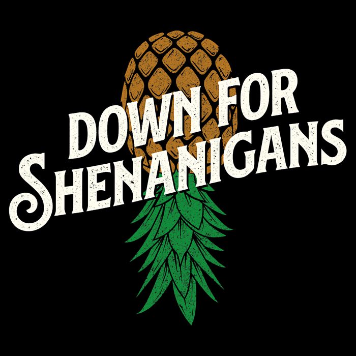 Down For Shenanigans Swinger Couple Upside Down Pineapple Bucket Hat