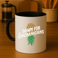 Down For Shenanigans Swinger Couple Upside Down Pineapple Mug