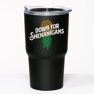 Down For Shenanigans Swinger Couple Upside Down Pineapple Tumbler