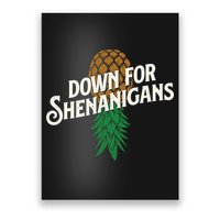 Down For Shenanigans Swinger Couple Upside Down Pineapple Poster