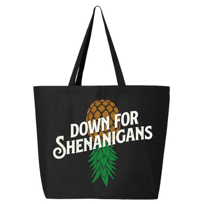Down For Shenanigans Swinger Couple Upside Down Pineapple 25L Jumbo Tote