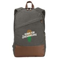 Down For Shenanigans Swinger Couple Upside Down Pineapple Cotton Canvas Backpack