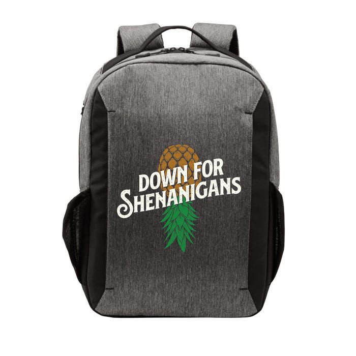 Down For Shenanigans Swinger Couple Upside Down Pineapple Vector Backpack