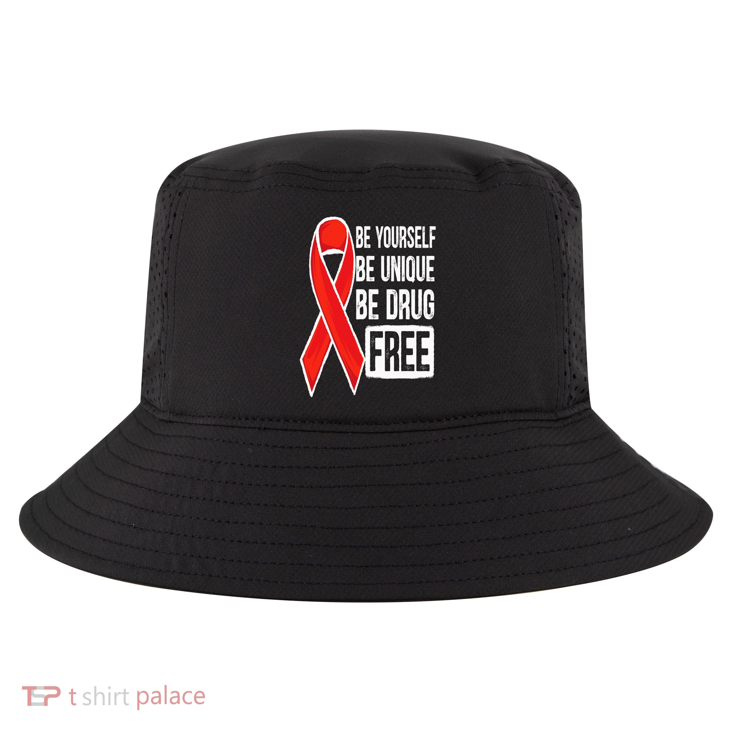 Drug Free Say No To Drugs Wear Red Awareness Red Ribbon Week Cool Comfort Performance Bucket Hat