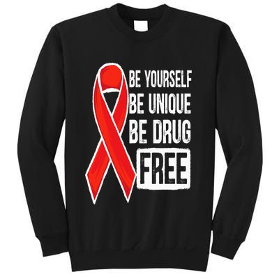 Drug Free Say No To Drugs Wear Red Awareness Red Ribbon Week Sweatshirt