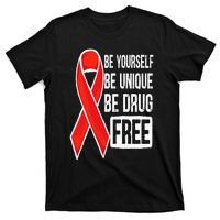 Drug Free Say No To Drugs Wear Red Awareness Red Ribbon Week T-Shirt