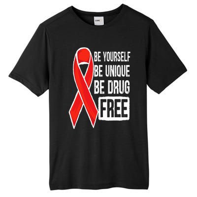 Drug Free Say No To Drugs Wear Red Awareness Red Ribbon Week Tall Fusion ChromaSoft Performance T-Shirt