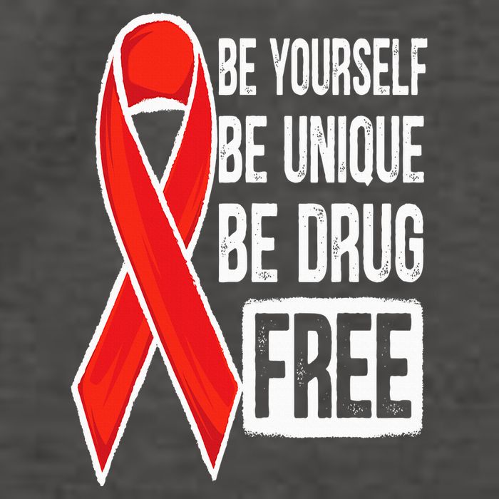 Drug Free Say No To Drugs Wear Red Awareness Red Ribbon Week Vector Backpack
