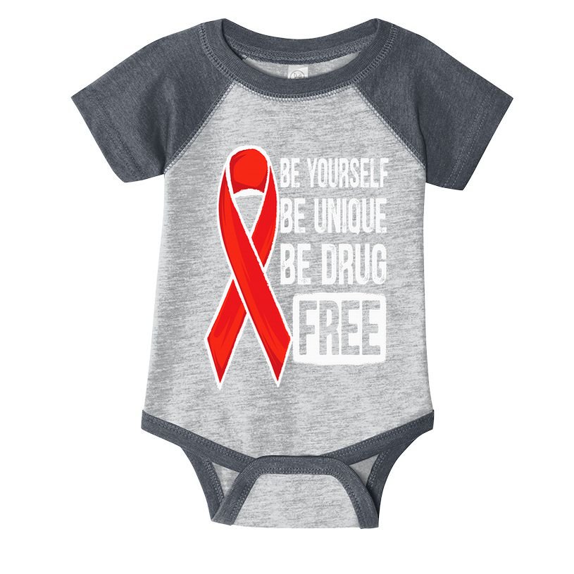 Drug Free Say No To Drugs Wear Red Awareness Red Ribbon Week Infant Baby Jersey Bodysuit