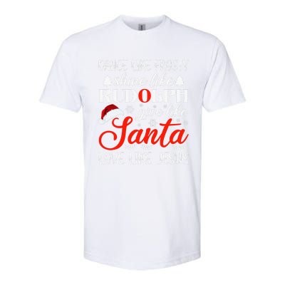 Dance Frosty Shine Rudolph Give Santa Love Jesus Xmas Softstyle® CVC T-Shirt