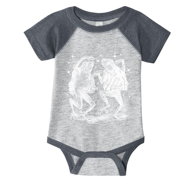 Dancing Frog Stars Vintage Infant Baby Jersey Bodysuit