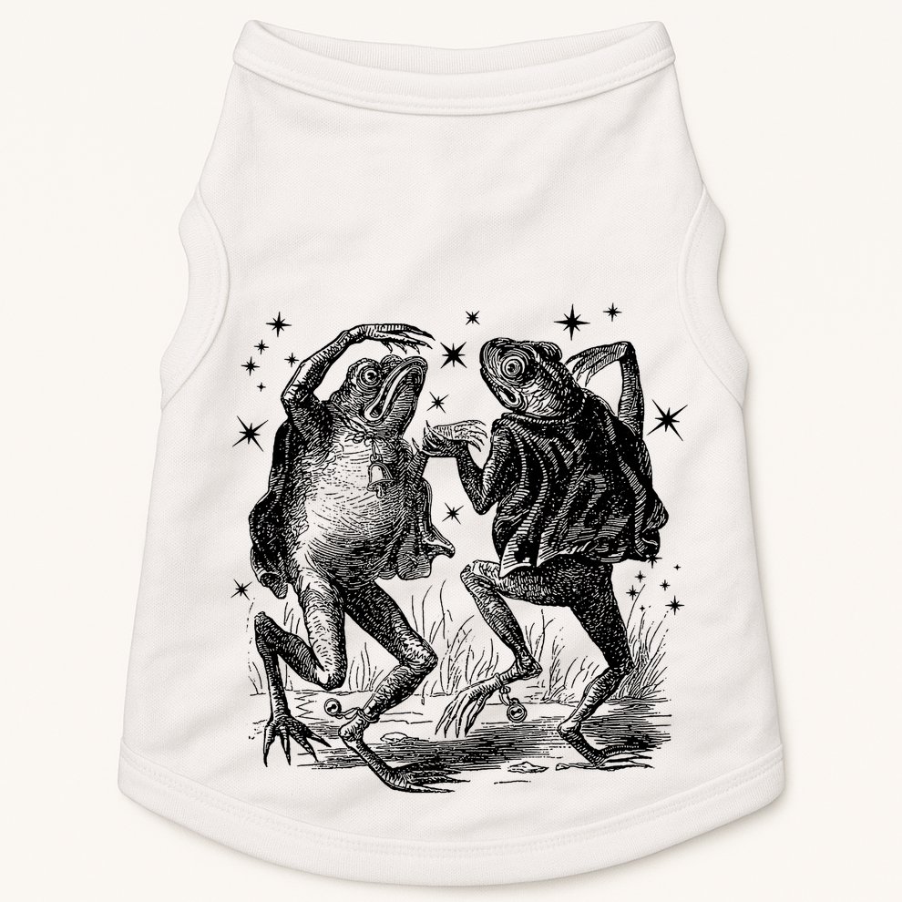 Dancing Frog Stars Vintage Doggie Tank