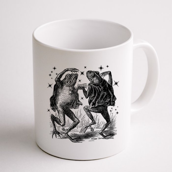 Dancing Frog Stars Vintage Coffee Mug