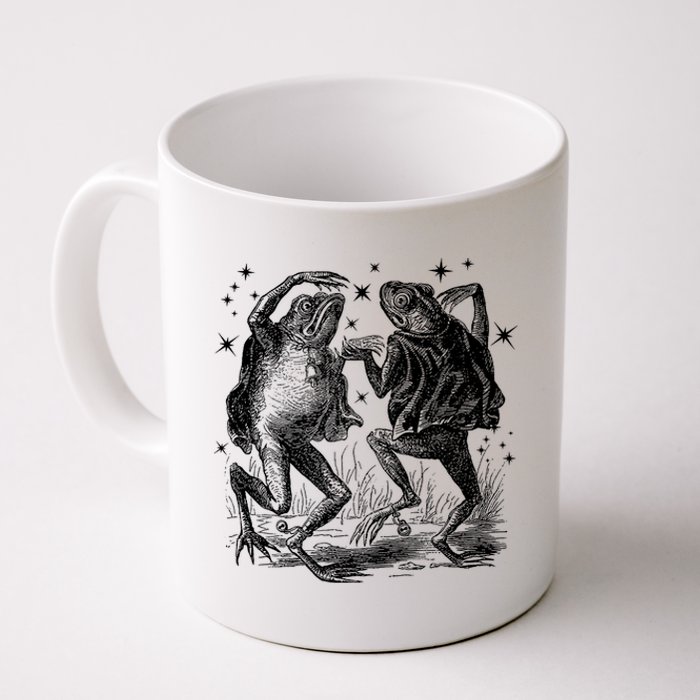 Dancing Frog Stars Vintage Coffee Mug