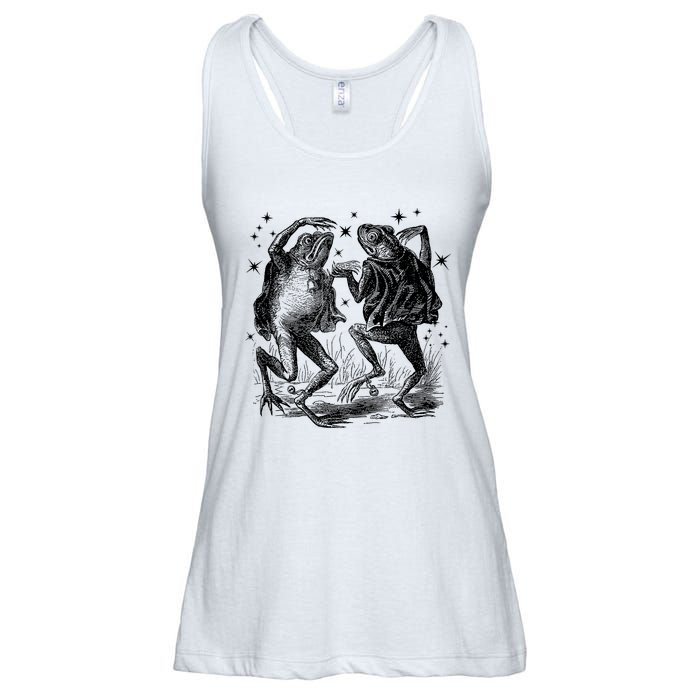 Dancing Frog Stars Vintage Ladies Essential Flowy Tank