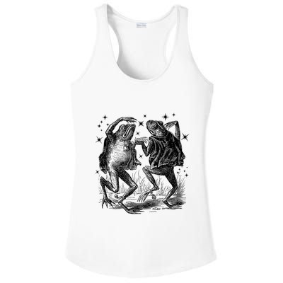Dancing Frog Stars Vintage Ladies PosiCharge Competitor Racerback Tank