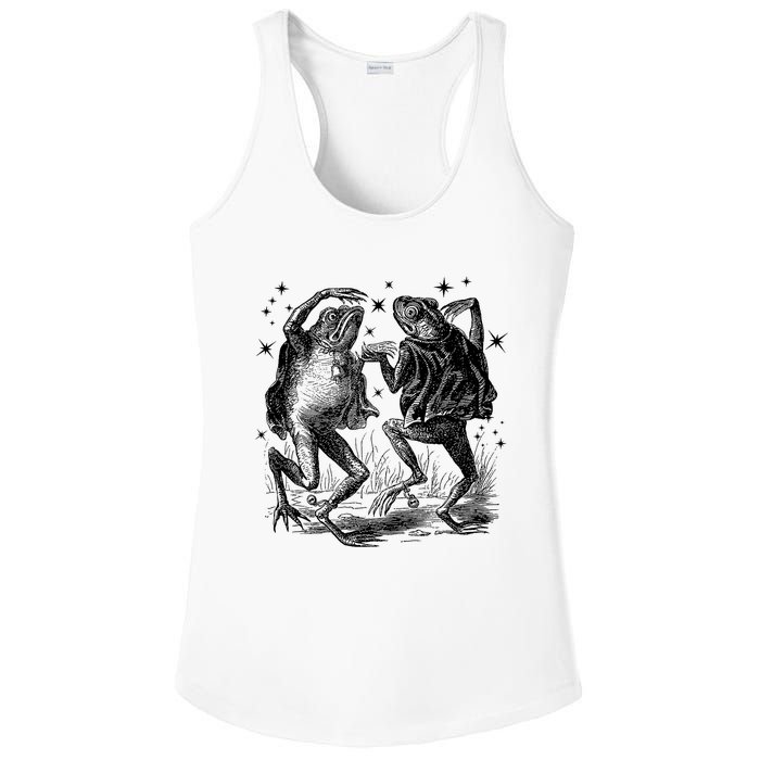 Dancing Frog Stars Vintage Ladies PosiCharge Competitor Racerback Tank