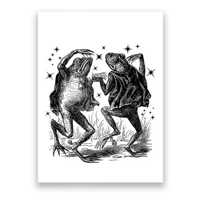Dancing Frog Stars Vintage Poster