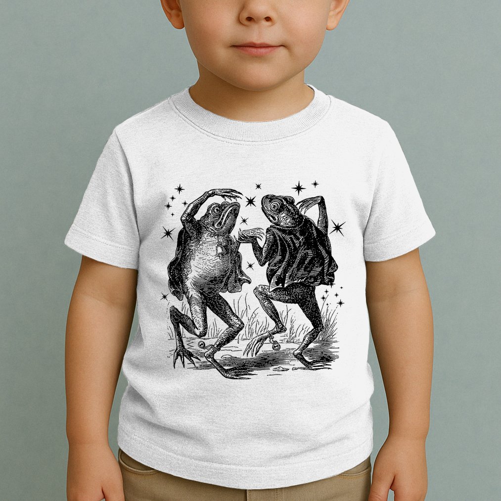 Dancing Frog Stars Vintage Toddler T-Shirt