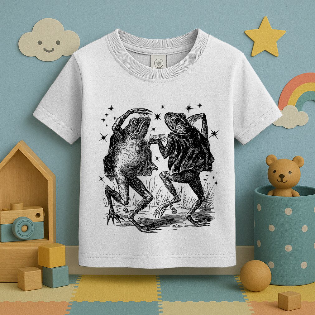 Dancing Frog Stars Vintage Toddler T-Shirt
