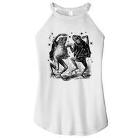 Dancing Frog Stars Vintage Women's Perfect Tri Rocker Tank