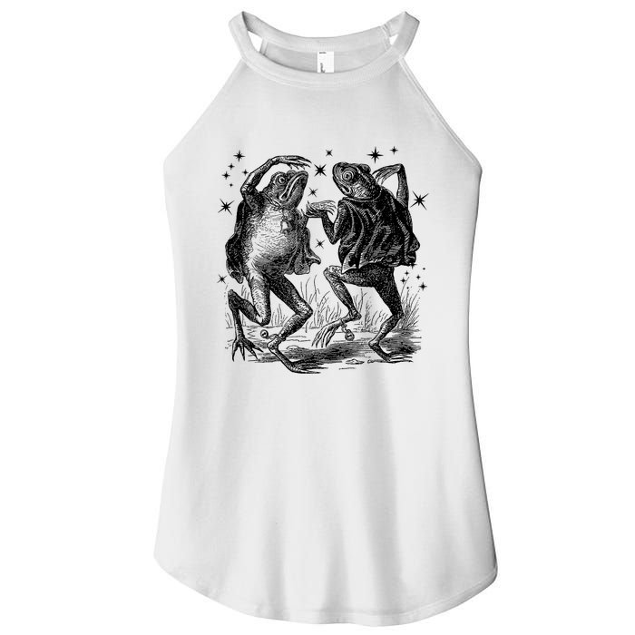 Dancing Frog Stars Vintage Women's Perfect Tri Rocker Tank