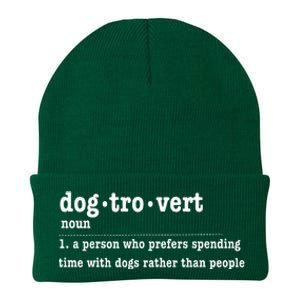 Dogtrovert Funny Sarcastic Dog Lover Knit Cap Winter Beanie